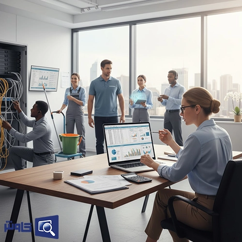 حسابداری پیمانکاری خدماتی با همکاری تیم اجرایی و مدیریت مالی