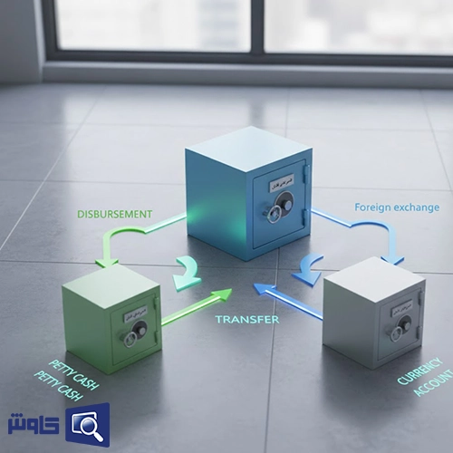 انواع حساب‌های صندوق شامل صندوق اصلی، صندوق فرعی و صندوق ارزی در حسابداری شرکت‌ها